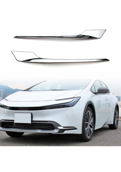 Araba Ön Tampon Sis Lambası Lamba Şeridi Krom Trim Dekoratif Toyota Prius 60 Serisi 2023 Aksesuarları (Yurt Dışından)