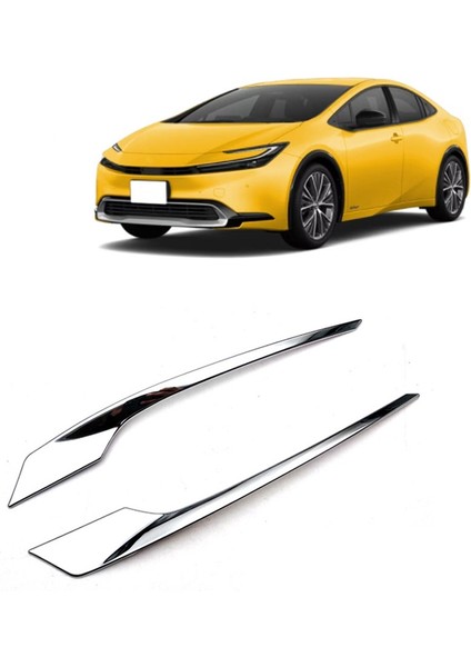 Araba Ön Tampon Sis Lambası Lamba Şeridi Krom Trim Dekoratif Toyota Prius 60 Serisi 2023 Aksesuarları (Yurt Dışından)