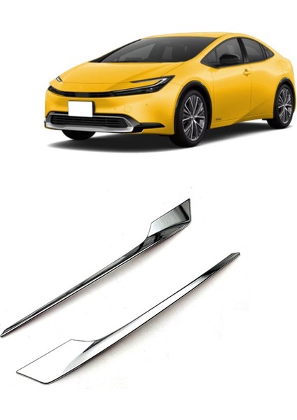Araba Ön Tampon Sis Lambası Lamba Şeridi Krom Trim Dekoratif Toyota Prius 60 Serisi 2023 Aksesuarları (Yurt Dışından)