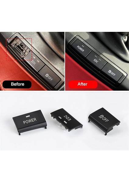 Araba Orta Konsol Anahtar Düğmesi Çok Fonksiyonlu Anahtar Düğmesi Bmw 3 Serisi M3 E90 E92 E93 61317841136(KAPALI) (Yurt Dışından)