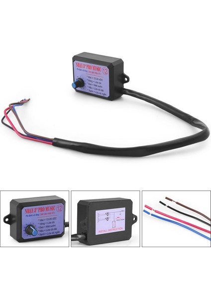 12V-24V Müzikal Korna Kontrol Cihazı 3+ Pro Korna Hoparlör Ses Kontrol Ünitesi Ses Seviyesi Değiştirme 8 Ses (Yurt Dışından)