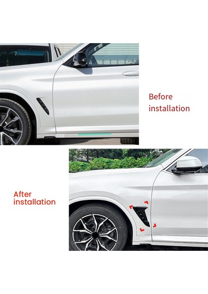 Araba Ön Yan Çamurluk Hava Çıkış Kapağı Trim Için Bmw X3 G01 X4 G02 2018+ Araba Styling Havalandırma Çamurluk Karbon Fiber (Yurt Dışından)