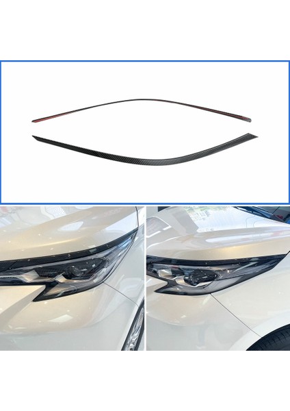 Toyota Sienna 2021 2022 Için Aksesuarları Araba Kafa Işık Lambası Kaş Kapağı Trim Etiket Kalıplama, Abs Karbon Fiber (Yurt Dışından)