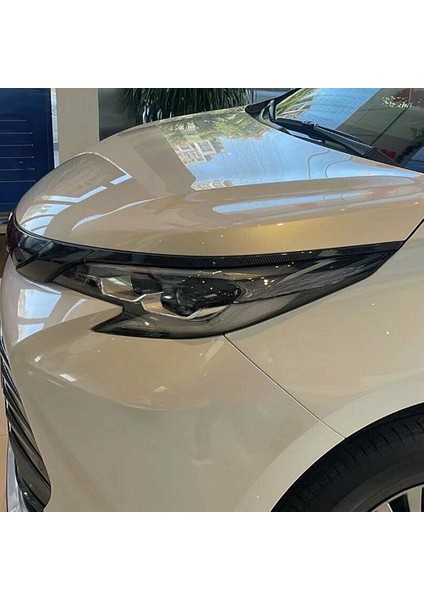 Toyota Sienna 2021 2022 Için Aksesuarları Araba Kafa Işık Lambası Kaş Kapağı Trim Etiket Kalıplama, Abs Karbon Fiber (Yurt Dışından)