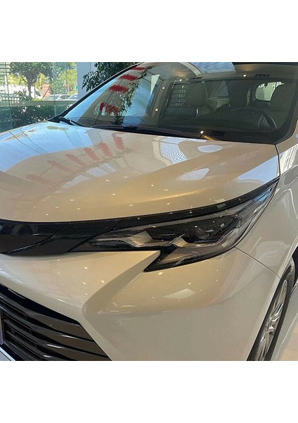 Toyota Sienna 2021 2022 Için Aksesuarları Araba Kafa Işık Lambası Kaş Kapağı Trim Etiket Kalıplama, Abs Karbon Fiber (Yurt Dışından)