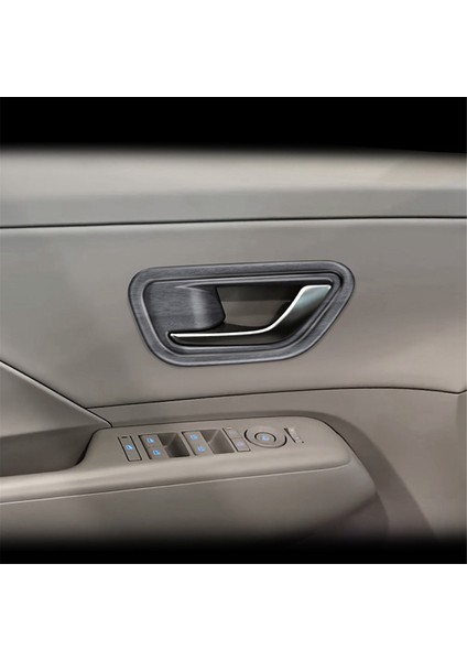 Hyundai Kona 2024+ Için Araba Iç Kapı Kolu Kase Kapağı Döşemesi Araba Iç Aksesuarları Ahşap Desen (Yurt Dışından)