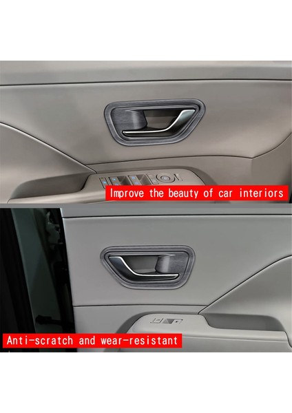 Hyundai Kona 2024+ Için Araba Iç Kapı Kolu Kase Kapağı Döşemesi Araba Iç Aksesuarları Ahşap Desen (Yurt Dışından)