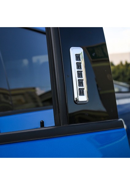 Kapı Şifre Kodu Kilit Anahtarı Düğmesi Çerçeve Kapağı Trim Sticker Ford Maverick 2022+ Aksesuarları Için, Abs Gümüş (Yurt Dışından)