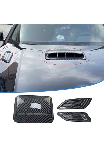 Araba Hava Akışı Girişi Kaput Kepçesi Havalandırma Bonnet Dekor Kapağı Orta Taraf Hava Çıkışı Kaput Oto Dış Aksesuarları Evrensel A (Yurt Dışından)