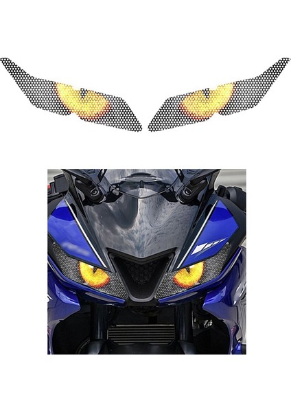 Motosiklet Far Koruma Etiket Farlar Göz Vücut Etiket Yamaha YZF-R15 Yzf R15 YZFR15 2017 2018 A (Yurt Dışından)