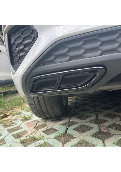 Araba Kuyruk Boğaz Trim Çerçeve Egzoz Borusu Dış Aksesuarlar Için Audi A3 8y S Line Sportback Sedan 2021+ B (Yurt Dışından)