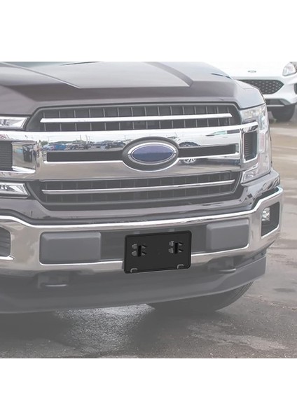Ön Tampon Plaka Braketi Tutucu Çerçeve JL3Z-17A385-BA Ford F150 2018 2019 2020 Aksesuarları, Siyah (Yurt Dışından)