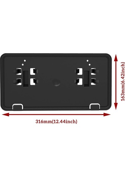 Ön Tampon Plaka Braketi Tutucu Çerçeve JL3Z-17A385-BA Ford F150 2018 2019 2020 Aksesuarları, Siyah (Yurt Dışından)