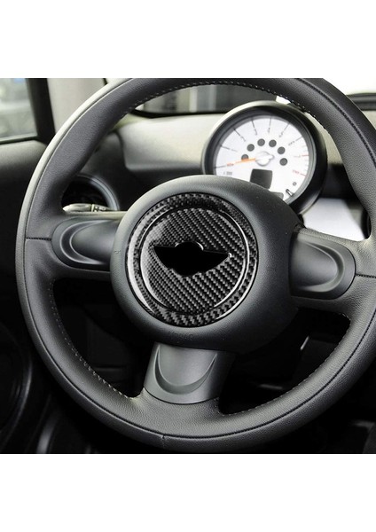 Araba Karbon Fiber Direksiyon Kılıfı Çıkartmaları Iç Trim Mini Cooper Clubman R55 R56 Countryman R60 (Yurt Dışından)