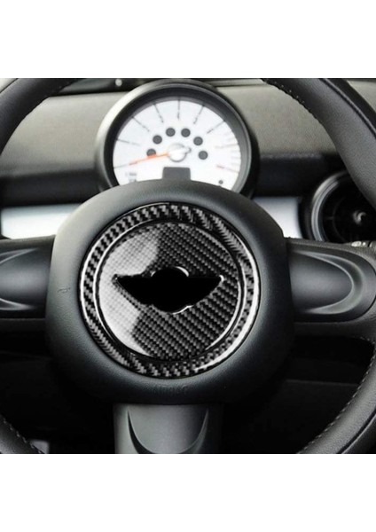 Araba Karbon Fiber Direksiyon Kılıfı Çıkartmaları Iç Trim Mini Cooper Clubman R55 R56 Countryman R60 (Yurt Dışından)