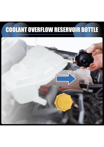Araba Motor Soğutma Suyu Rezervuarı Su Tankı Genleşme Tankı Kapaklı 1221362 2S6H8K218AF Ford Fıesta Mk6 2001-2008 (Yurt Dışından)
