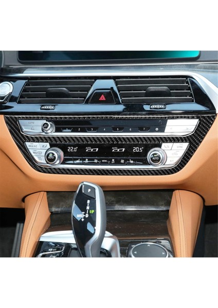 Bmw 5 Serisi G30 G38 2018-2021 Karbon Fiber Araba Merkezi Kontrol CD Düğme Paneli Trim Kapağı Iç Aksesuarlar (Yurt Dışından)