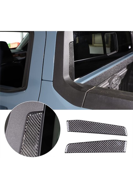 Arka Cam Yan Çizilmez Kapak Trim Çıkartmaları Ford Maverick 2022 2023 Aksesuarları - Yumuşak Karbon Fiber (Yurt Dışından)