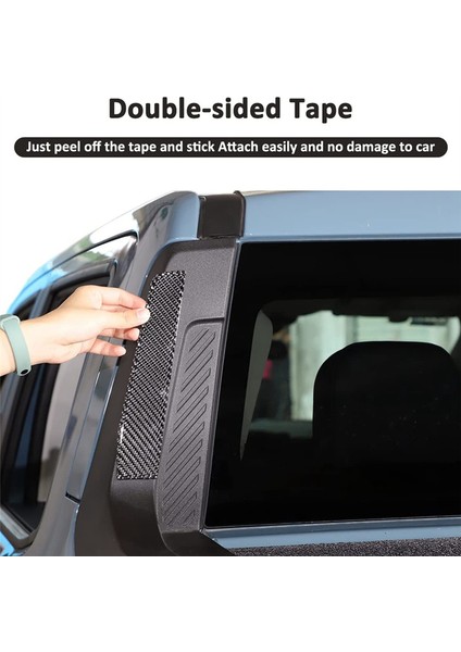 Arka Cam Yan Çizilmez Kapak Trim Çıkartmaları Ford Maverick 2022 2023 Aksesuarları - Yumuşak Karbon Fiber (Yurt Dışından)