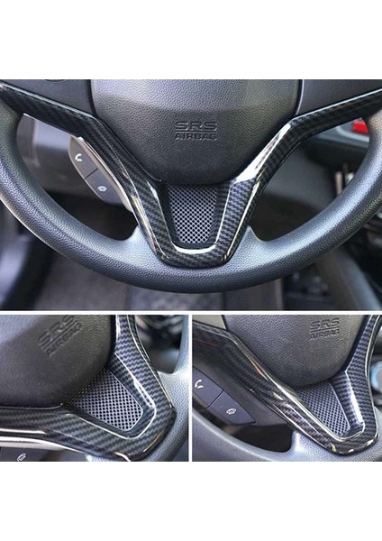 Honda Vezel Için Hr-V Hrv 2015 2016 2017 Araba Direksiyon Paneli Kapak Trim Garnitür Karbon Fiber Payetler (Yurt Dışından) fiyatları