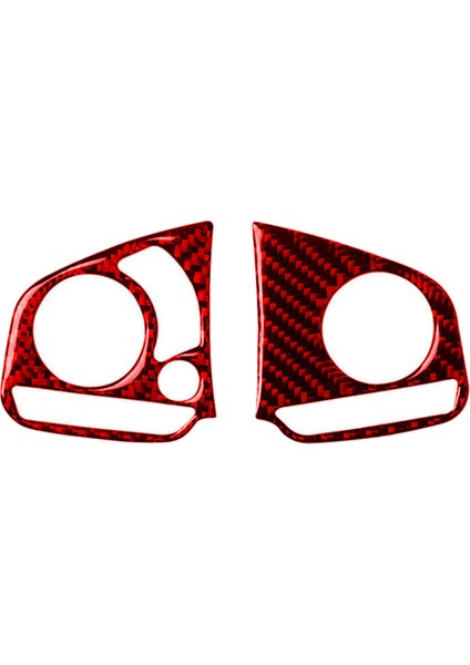 Direksiyon Simidi Düğme Anahtarı Kapağı Trim Dekor Sticker Abs Kırmızı Karbon Fiber Honda Civic 10. Nesil 2016 2017 2018 2019 (Yurt Dışından)