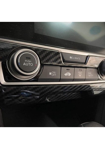 Merkezi Konsol Paneli Trim Abs Karbon Fiber Tarzı Iç Dekorasyon Aksesuarları Honda 10TH Gen Civic 2016-2020 (Yurt Dışından) modelleri