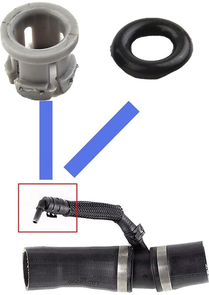 LR049990 Termostat Su Çıkış Hortumu Bağlantı Kiti Land Rover Range Rover Sport 2010 Discovery 4 (Yurt Dışından)