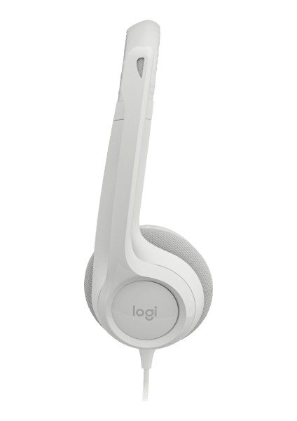 H390 USB Gürültü Önleyici Mikrofonlu Beyaz Kulaklık -981-001286
