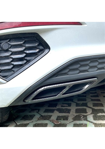 Araba Kuyruk Boğaz Trim Çerçeve Egzoz Borusu Dış Aksesuarları Audi A3 8y S Line Sportback Sedan 2021+ C (Yurt Dışından)