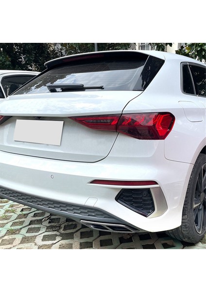 Araba Kuyruk Boğaz Trim Çerçeve Egzoz Borusu Dış Aksesuarları Audi A3 8y S Line Sportback Sedan 2021+ C (Yurt Dışından)