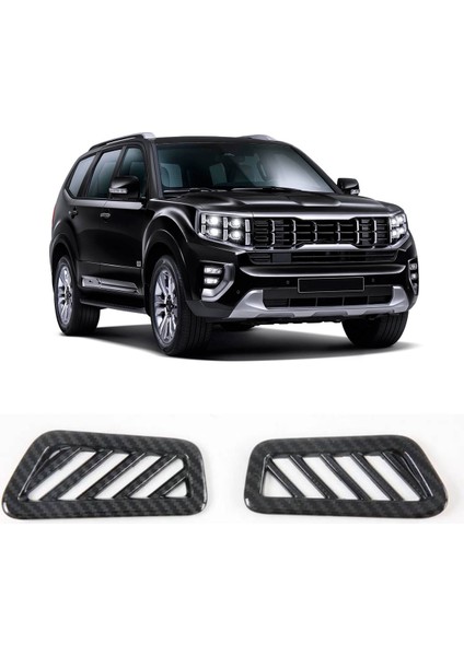 Kia Mohave 2020 2021 2022 Karbon Fiber Merkezi Kontrol Klima Havalandırma Çıkış Paneli Trim Kapak Çerçevesi (Yurt Dışından)