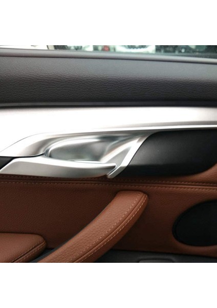 -Bmw X5 F15 X6 F16 2014-2018 Araba Iç Kapı Kolu Kase Paneli Kapağı Trim Dekoratif Çerçeve Sticker Aksesuarları, Gümüş (Yurt Dışından) modelleri
