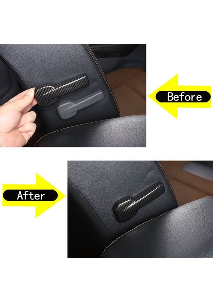 Ford Ranger Everest 2015+ Için Araba Koltuğu Bel Ayarı Düğme Kapağı Trim Etiket Iç Aksesuar, Karbon Fiber (Yurt Dışından) modelleri