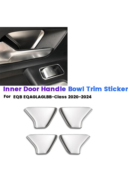 1 Takım/4 Adet Iç Kapı Kolu Kase Trim Kapağı Sticker Mercedes Benz Eqb/ Eqa/ Gla/ Glb/ B-Sınıfı 2020-2024 Araba Stili B (Yurt Dışından)