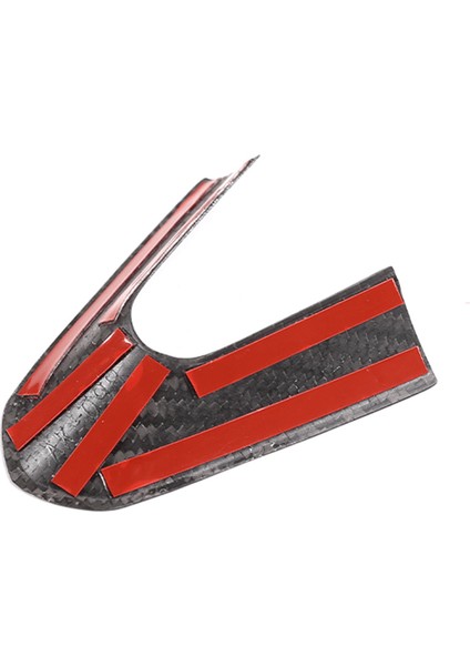 Karbon Fiber Araba Direksiyon U Şekli Dekorasyon Trim Çıkartmalar Cadillac Ct5 (Kırmızı) (Yurt Dışından)
