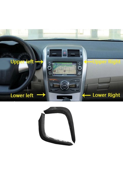 1 Takım Araba Dashboard Hava Delikleri Trim Şerit Toyota Corolla Altis 2007-2013 Hava A/c Çıkışları Abs Karbon Fiber Ayar Kapağı (Yurt Dışından)