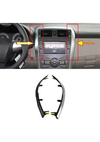 1 Takım Araba Dashboard Hava Delikleri Trim Şerit Toyota Corolla Altis 2007-2013 Hava A/c Çıkışları Abs Karbon Fiber Ayar Kapağı (Yurt Dışından)
