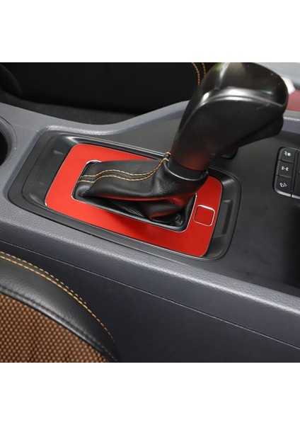 Ford Ranger 2015-2018 Için Alüminyum Alaşım Araba Merkezi Konsol Vites Paneli Kapak Trim Çerçeve Etiket Aksesuarları, Kırmızı (Yurt Dışından) indirimleri