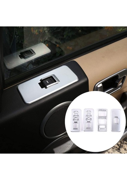 Araba Pencere Kaldırma Anahtarı Düğmesi Kontrol Paneli Çerçeve Kapak Trim Için Land Rover Discovery 3 Lr3 Range Rover Sport (Yurt Dışından)