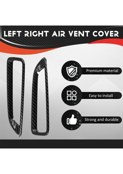 Araba Sol Sağ Taraf Gösterge Paneli Havalandırma Kapağı Trim Dekorasyonu Karbon Fiber Rengi Byd Seal / Byd Atto 4 (Yurt Dışından)