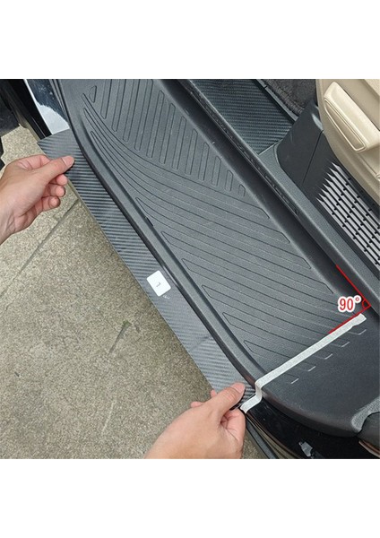 Toyota Alphard/vellfıre 40 Serisi 2023+ Için Araba Deri Alt Eşik Şeritleri Trim Sticker Eşik Şeridi Araba Kapı Koruma Şeritleri (Yurt Dışından)