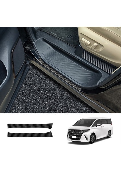 Toyota Alphard/vellfıre 40 Serisi 2023+ Için Araba Deri Alt Eşik Şeritleri Trim Sticker Eşik Şeridi Araba Kapı Koruma Şeritleri (Yurt Dışından)
