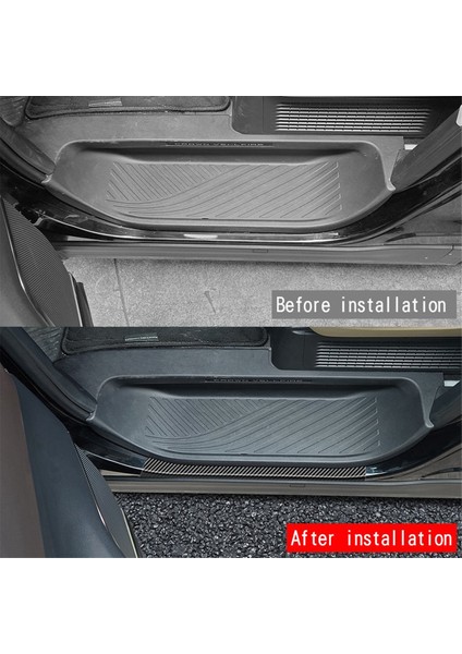 Toyota Alphard/vellfıre 40 Serisi 2023+ Için Araba Deri Alt Eşik Şeritleri Trim Sticker Eşik Şeridi Araba Kapı Koruma Şeritleri (Yurt Dışından)