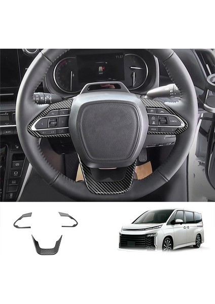Toyota Voxy Noah 90 Serisi 2022+ Için Araba Karbon Fiber Direksiyon Paneli Kapağı Trim Dekorasyon Çerçevesi Sticker (Yurt Dışından)