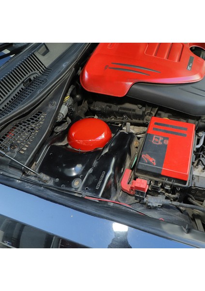Dodge Challenger 2009-2021 Için Araba Motor Bölmesi Yan Panel Asılı Kapak Trim Soğutma Tankı Kapağı Aksesuarları, Kırmızı (Yurt Dışından)