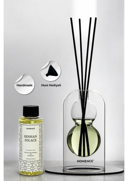 Senhan Solace Meyveli Bambu Çubuklu Oda Kokusu Dekoratif Şişeli 100 ml Refill