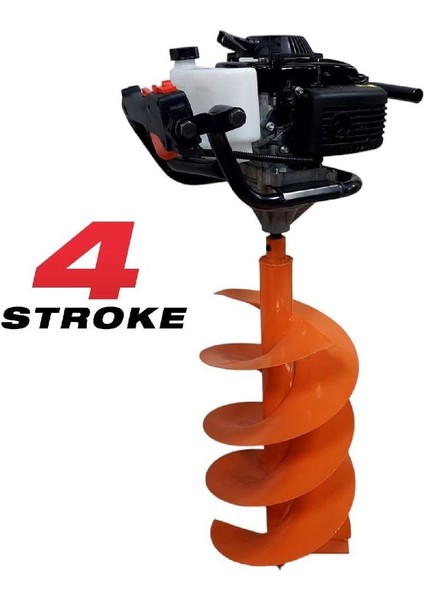 EA144P Çift Helezonlu 4 Zamanlı Toprak Burgu Makinası 300 mm 4 Hp