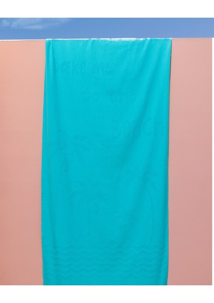 Fourne %100 Pamuk Plaj Havlusu - Turkuaz - 70X150 cm modelleri