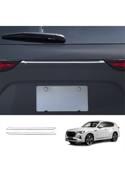 Mazda Cx-60 2022 2023 Araba Trim Aksesuarları Rhd Için Araç Arka Kuyruk Rozeti Trim Şerit (Yurt Dışından)