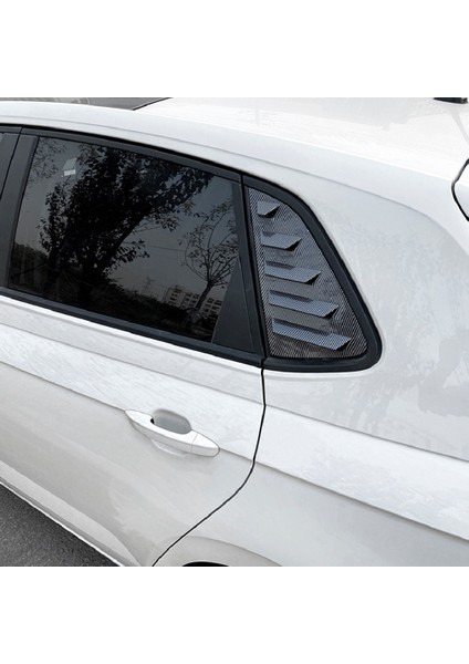 Araba Karbon Fiber Desen Arka Pencere Panjur Deklanşör Kapağı Trim Volkswagen Polo Için Mk6 Polo 2018-2023 (Yurt Dışından)